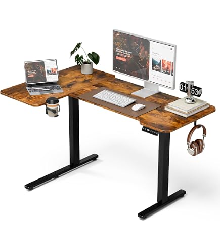 Amazon | スタンディングデスク L字 昇降デスク Radlove 電動昇降式